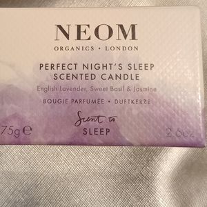 NEOM Perfect Night's Sleep Candle 75g Lavender, Basil, Jasmine Scented NEW BOX